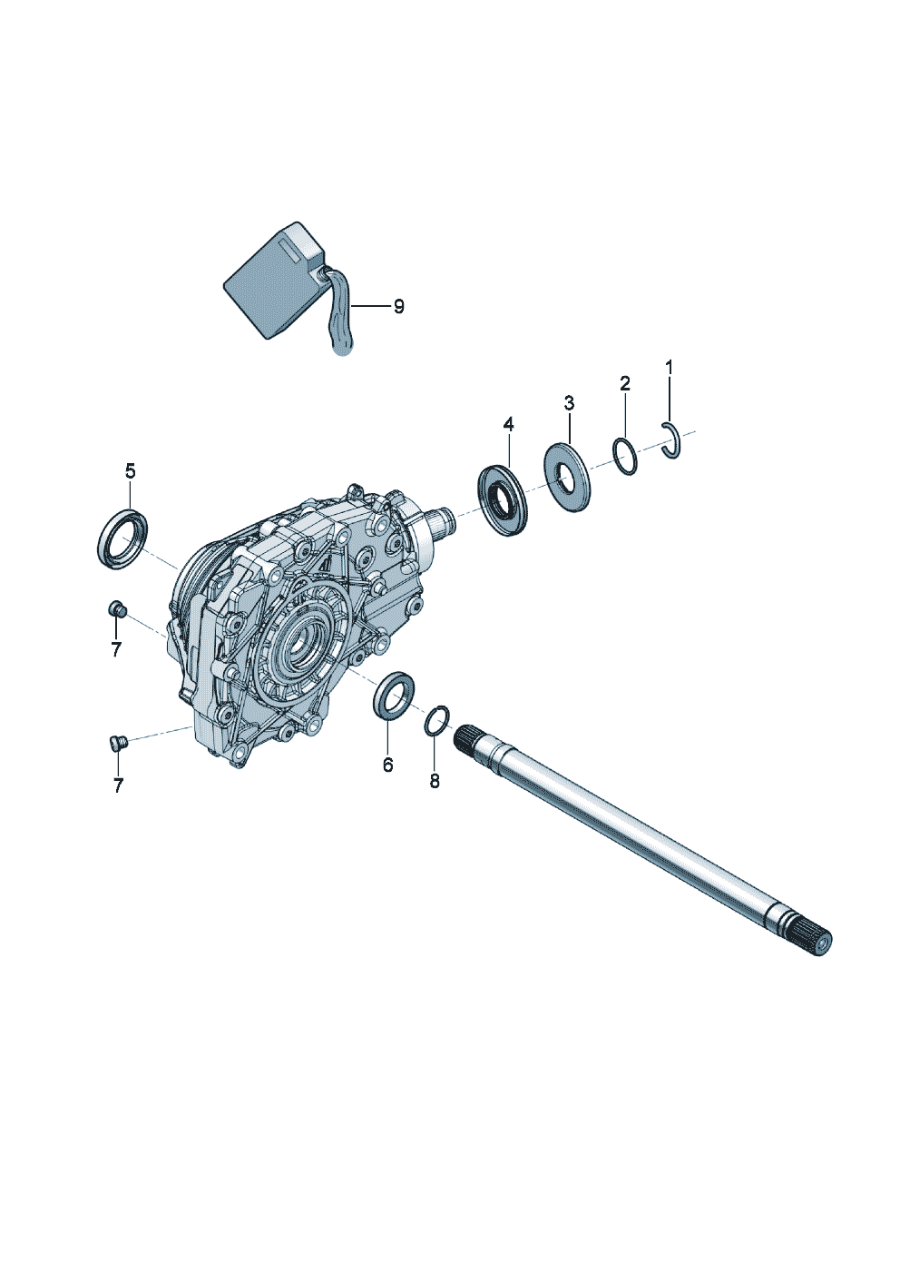 Front axle differential
Service parts of Bentley Bentley Continental GT (2017) 