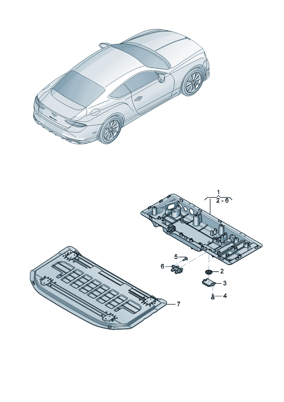 Luggage compartment floor of Bentley Bentley Continental GT (2017)