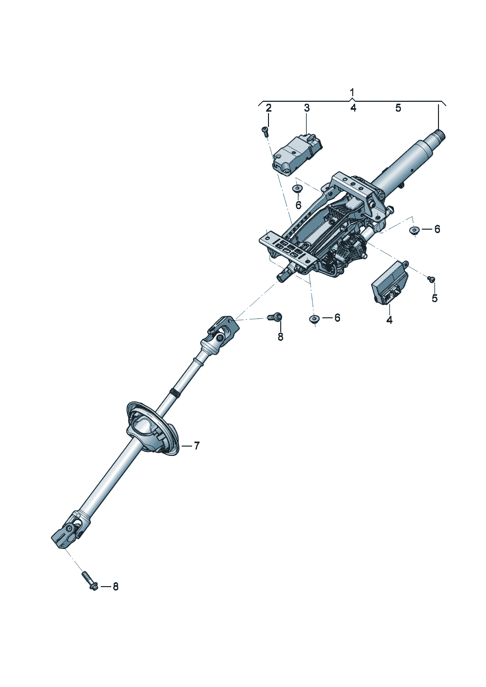 Steering column of Bentley Bentley Continental GT (2017) 