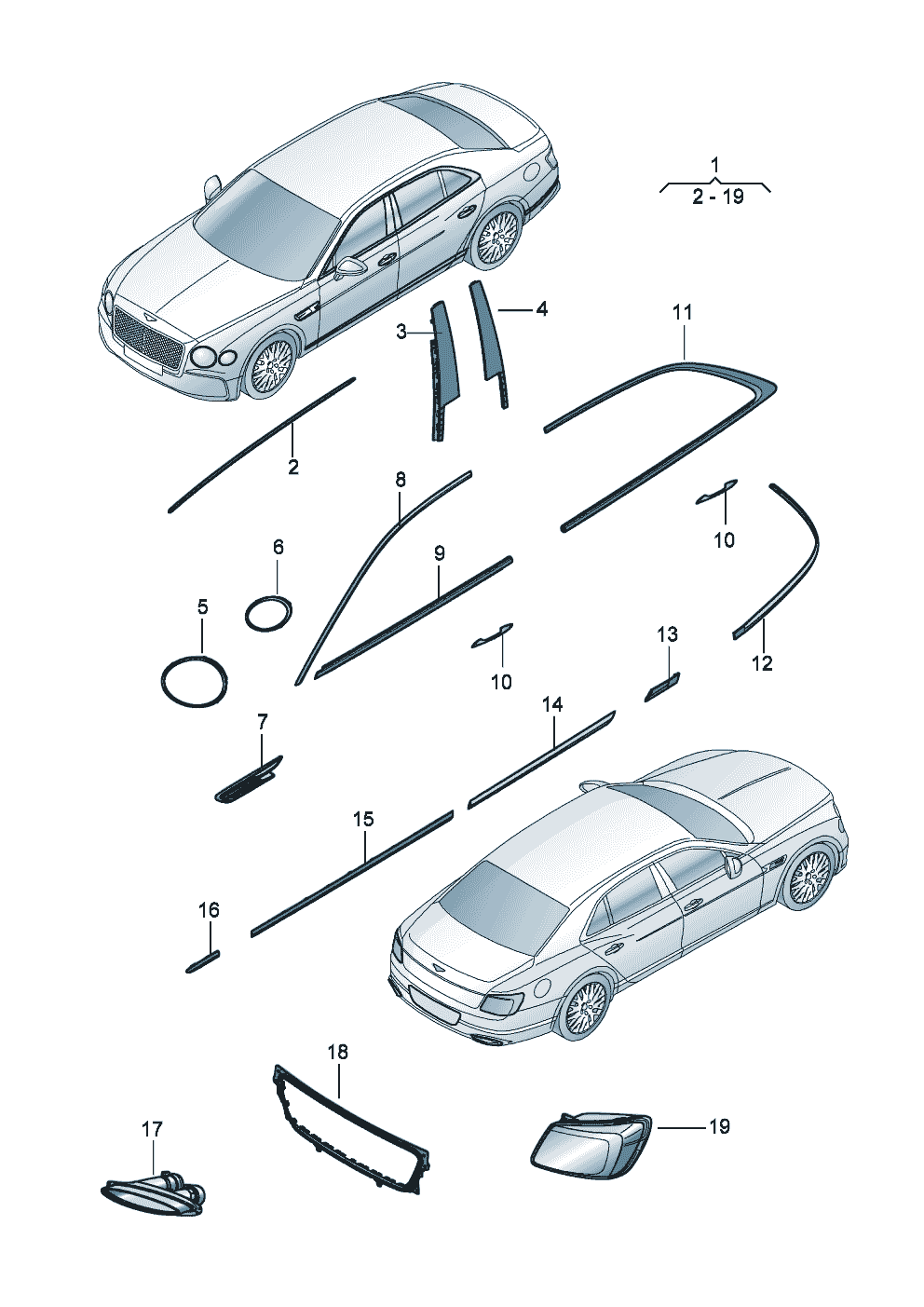 Genuine accessories
Styling Package 'Blackline' of Bentley Bentley Continental Flying Spur (2025) 