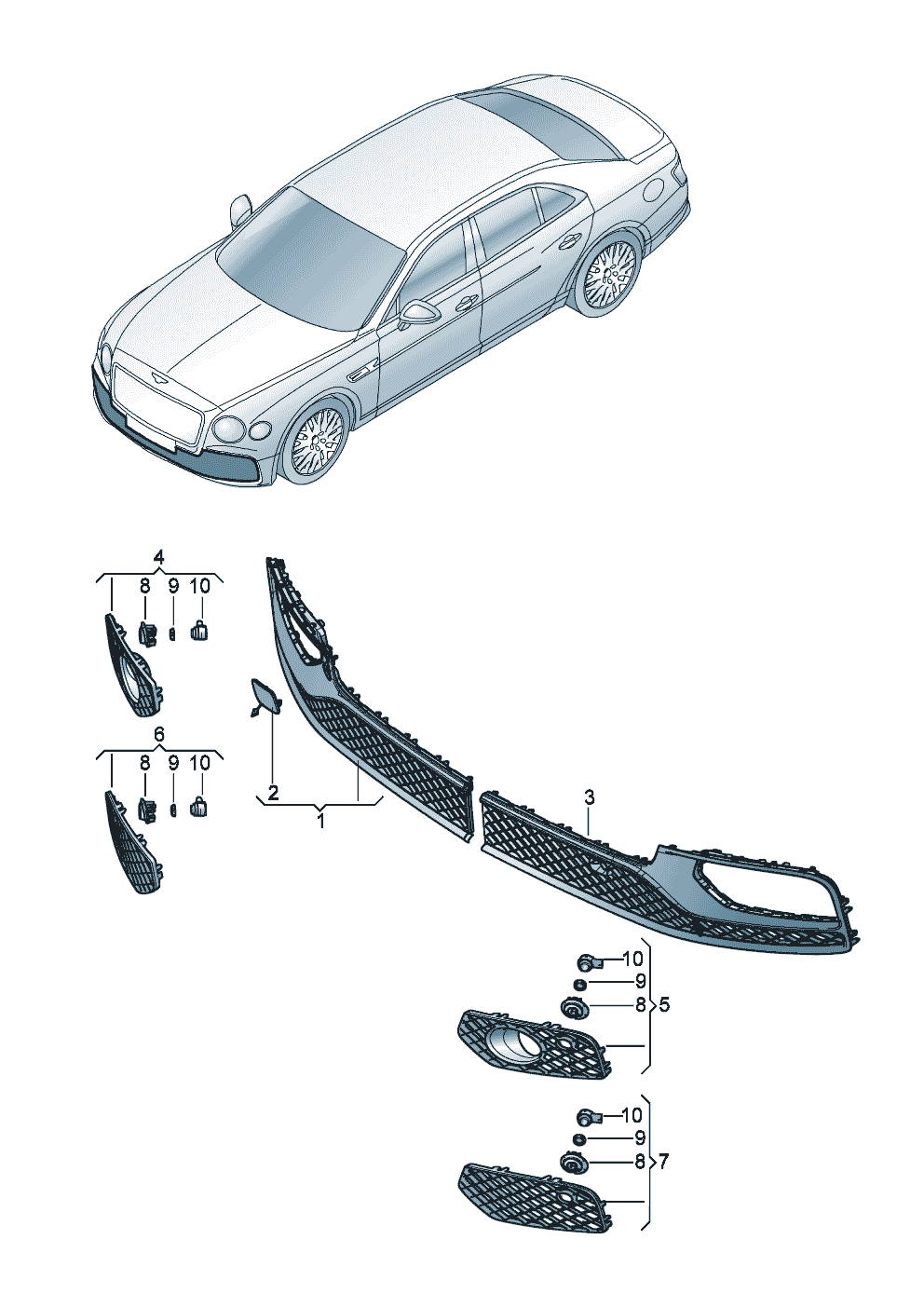 Genuine accessories
Air guide grille of Bentley Bentley Continental Flying Spur (2025) 