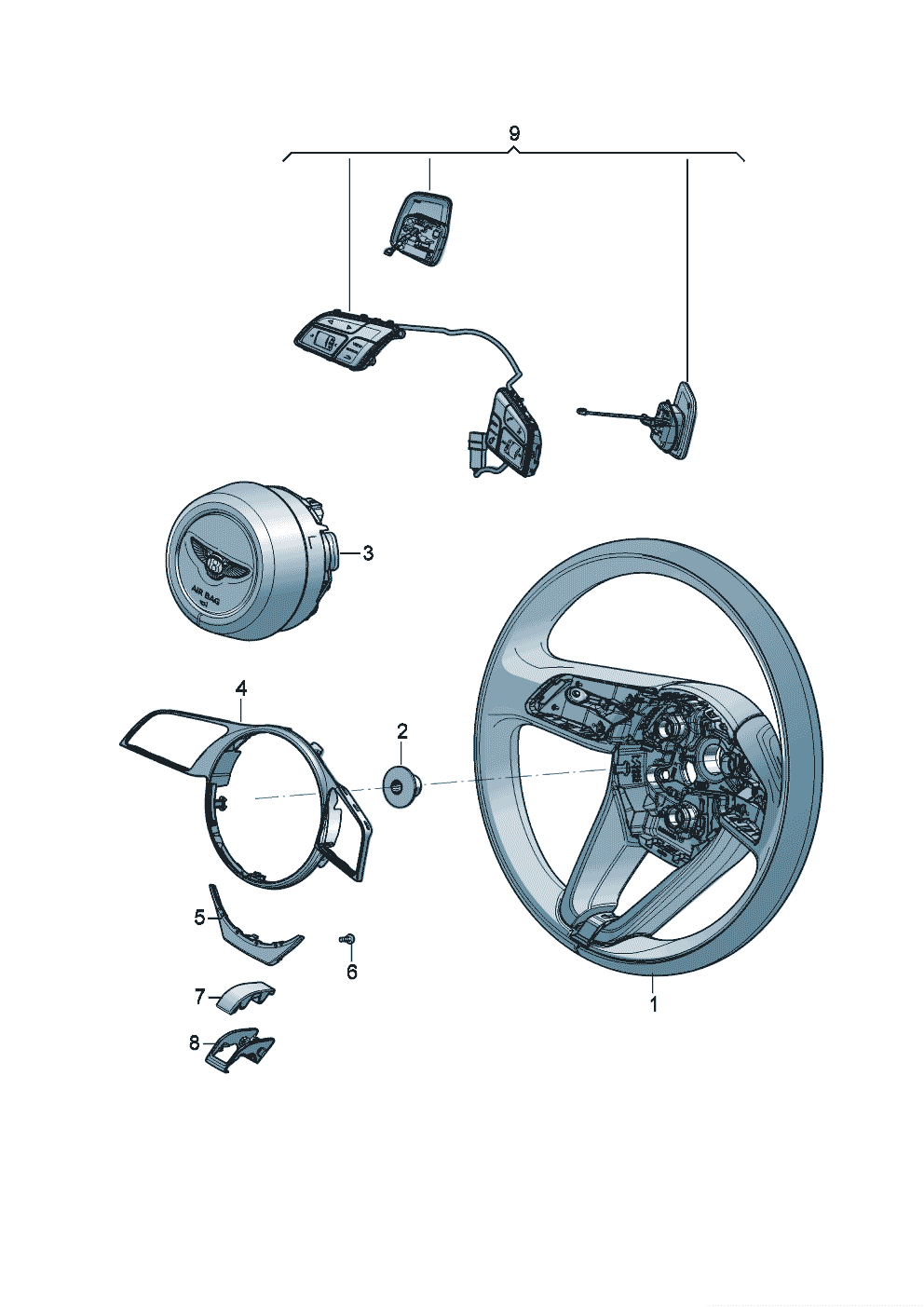 steering wheel
D -    MJ 2024>> of Bentley Bentley Continental Flying Spur (2025) 