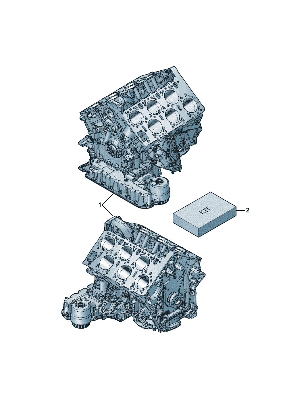 short engine with crankshaft,
pistons, oil pump and oil sump of Bentley Bentley Continental Flying Spur (2025) 