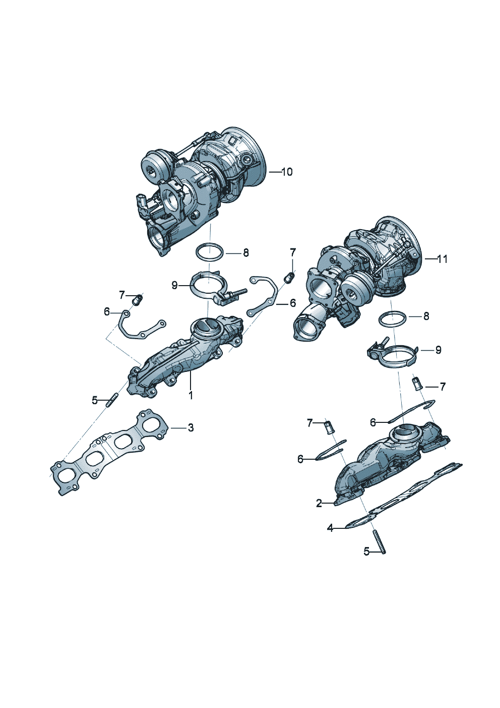 Exhaust manifolds of Bentley Bentley Continental Flying Spur (2025) 