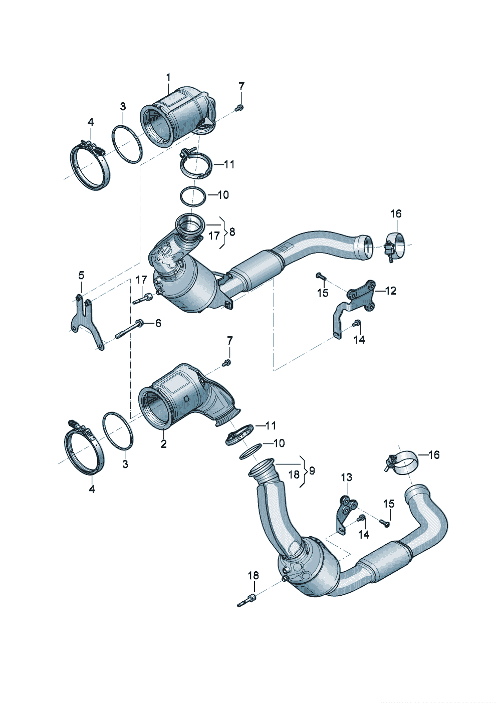 Pre-catalyst
Catalytic converter with
petrol particulate filter of Bentley Bentley Continental Flying Spur (2025) 