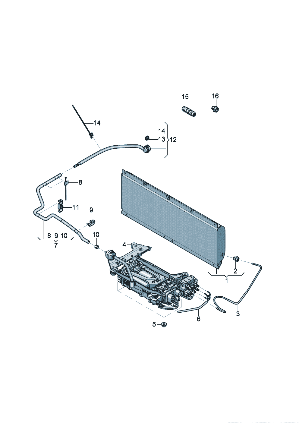 Air supply unit
Pressure accumulator
Air line
connecting parts for self-
levelling of Bentley Bentley Continental Flying Spur (2025) 