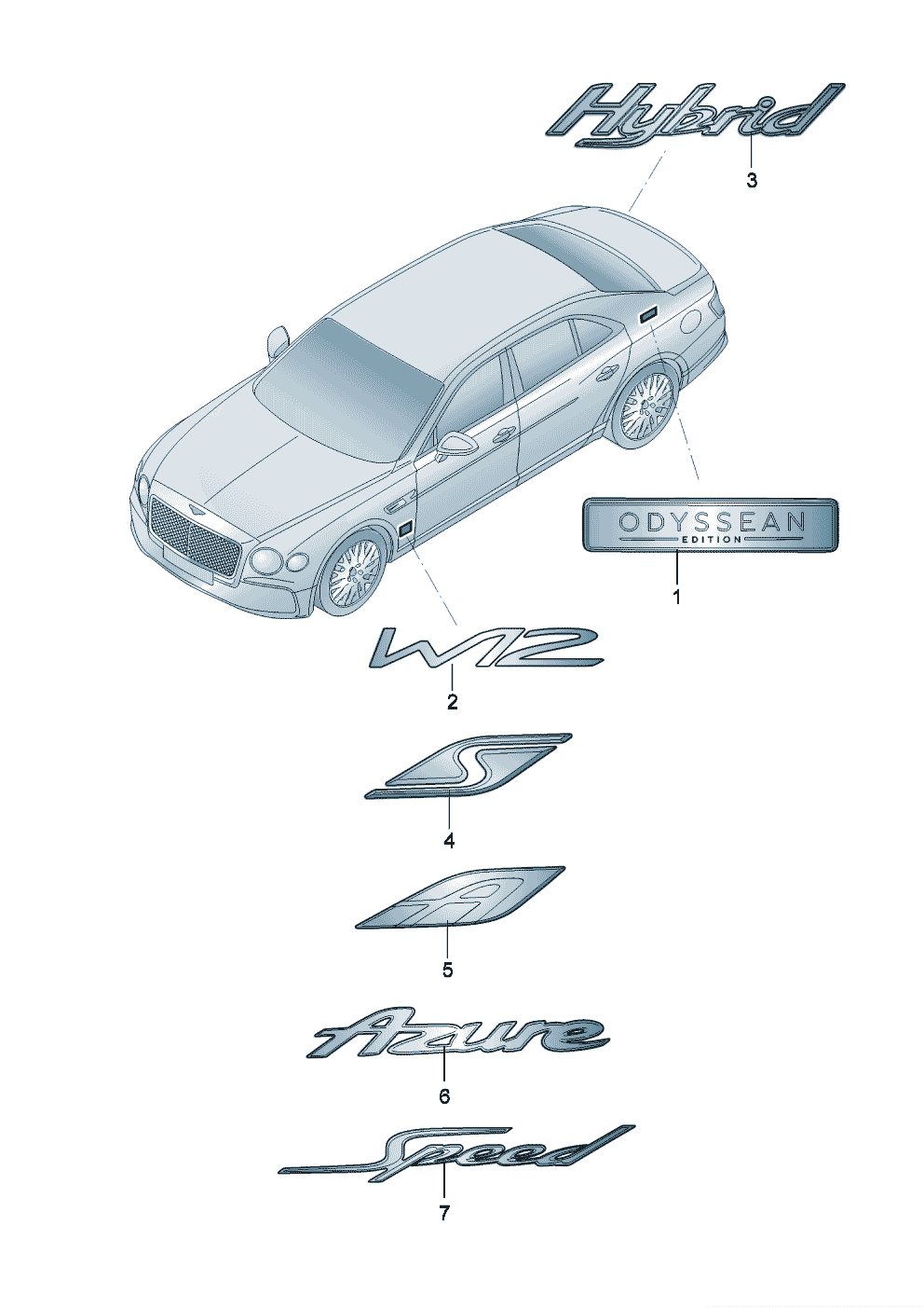 Badges
D -    MJ 2023>> -    MJ 2023 of Bentley Bentley Continental Flying Spur (2025) 