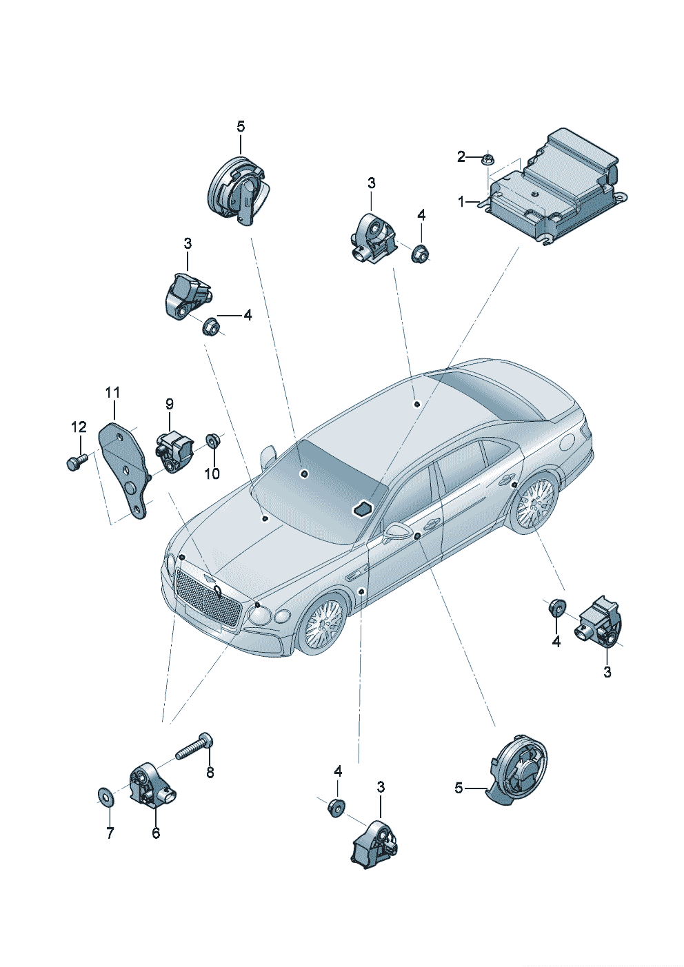 electrical parts for airbag of Bentley Bentley Continental Flying Spur (2025) 