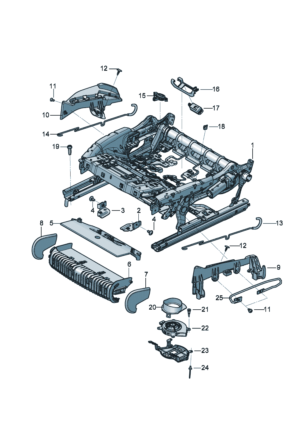 Seat frame (electrically
adjustable) of Bentley Bentley Continental Flying Spur (2025) 