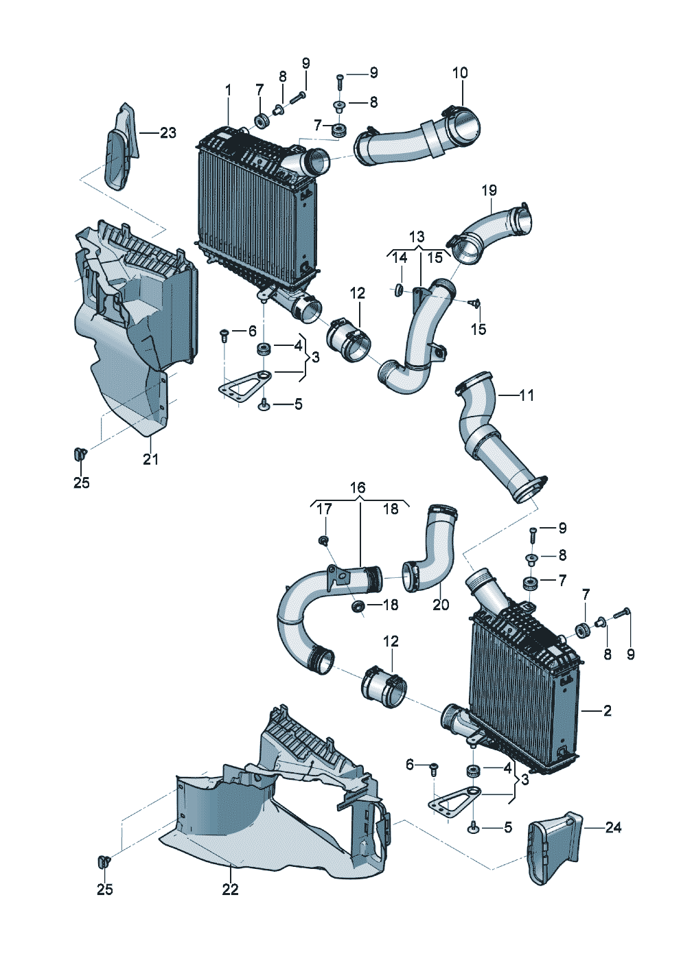 Charge air cooler
Air guide for
charge air cooler of Bentley Bentley Continental Flying Spur (2025) 