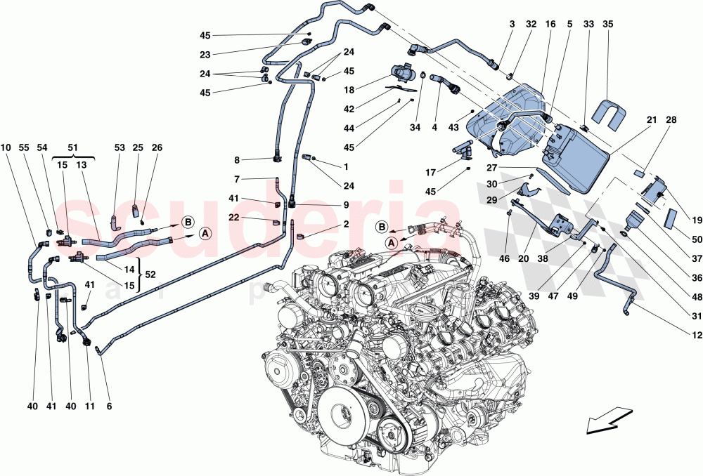 EVAPORATIVE EMISSIONS CONTROL SYSTEM of Ferrari Ferrari California T