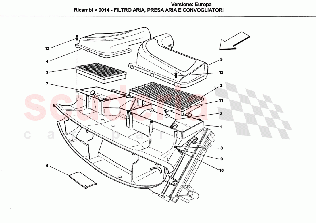 AIR FILTER, AIR INTAKE AND DUCTS of Ferrari Ferrari California (2008-2011)