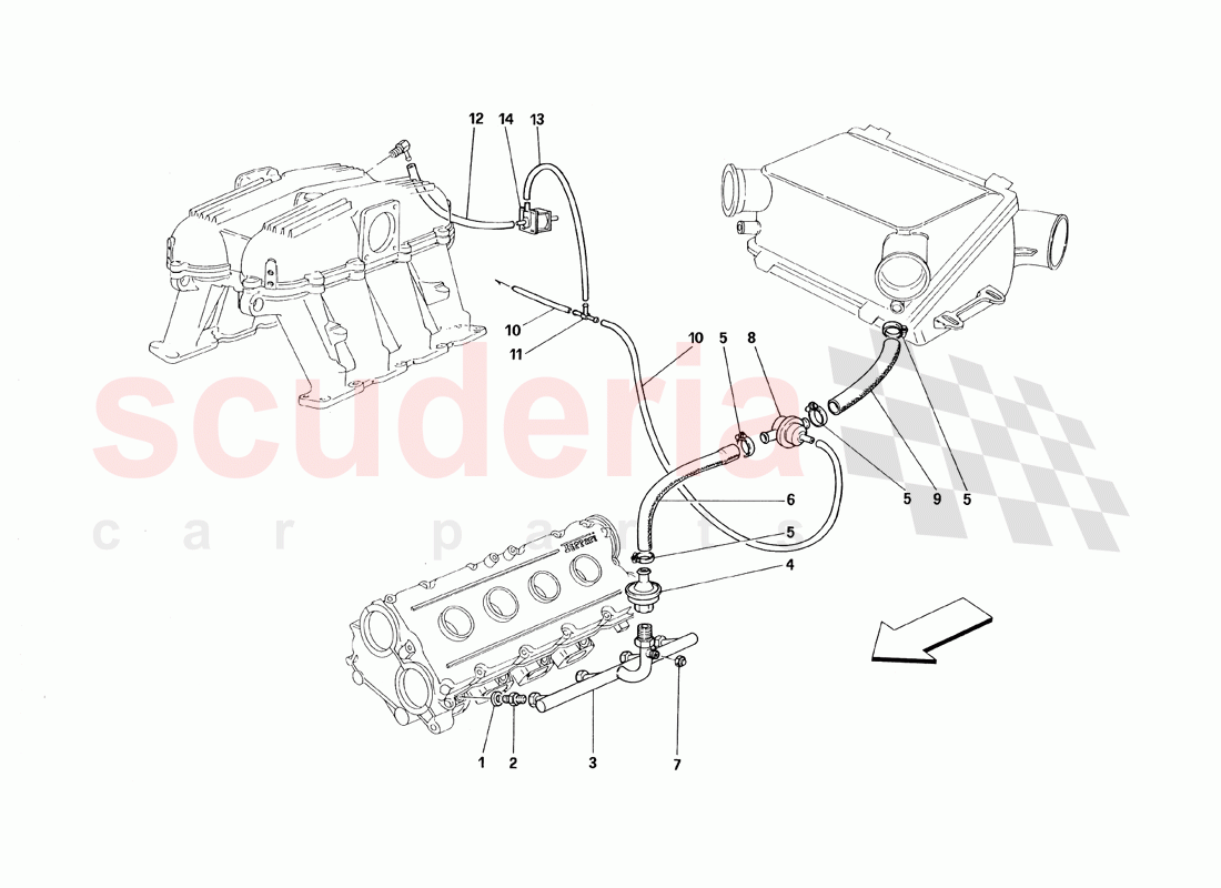 Air Injection Device - Motronic 2.5 of Ferrari Ferrari 348 TB (1993)