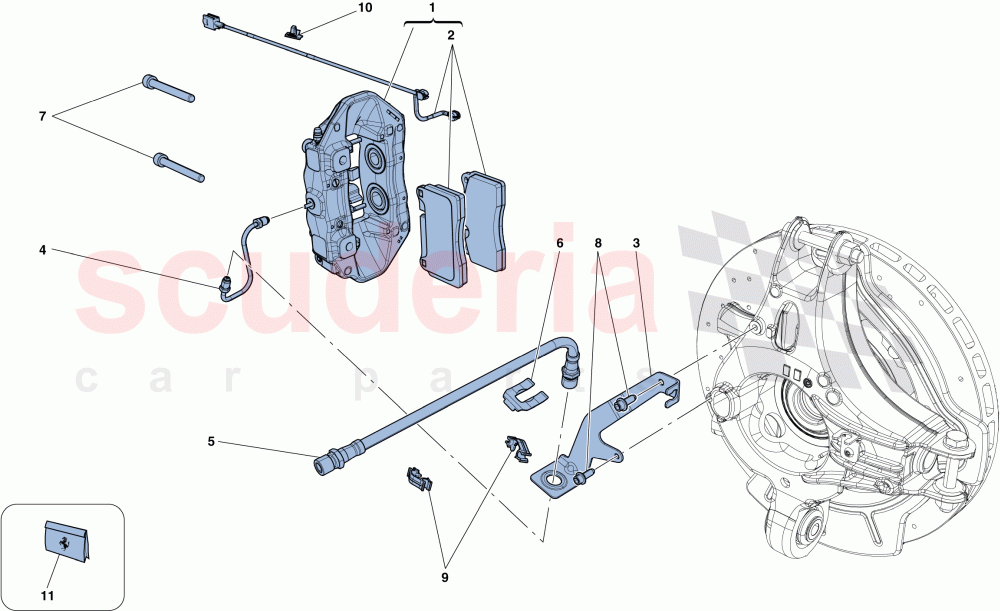 REAR BRAKE CALLIPERS of Ferrari Ferrari California T