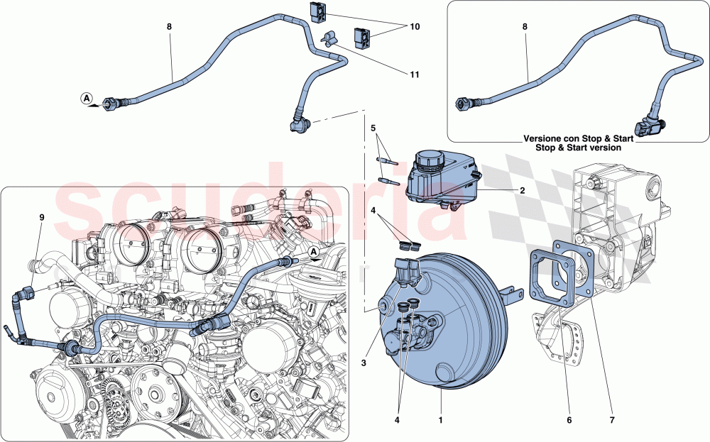 SERVO BRAKE SYSTEM of Ferrari Ferrari California T