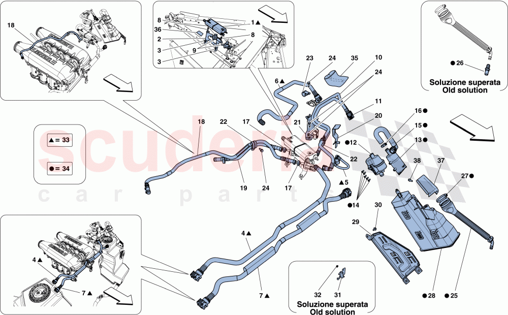 EVAPORATIVE EMISSIONS CONTROL SYSTEM of Ferrari Ferrari 458 Italia