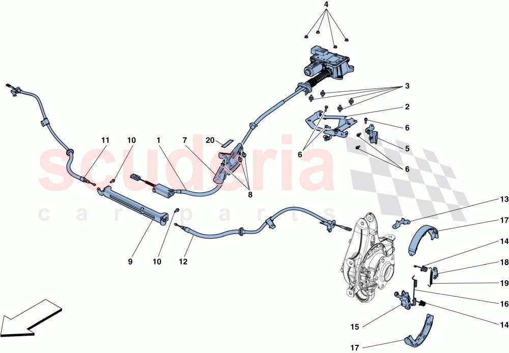 PARKING BRAKE CONTROL of Ferrari Ferrari FF