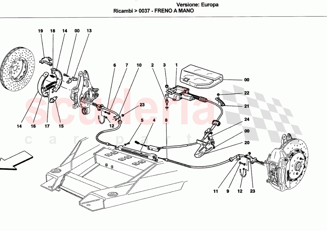 HANDBRAKE of Ferrari Ferrari California (2008-2011)