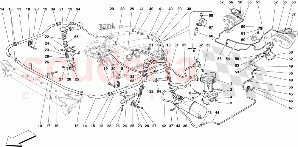 SECONDARY AIR SYSTEM of Ferrari Ferrari 599 SA Aperta