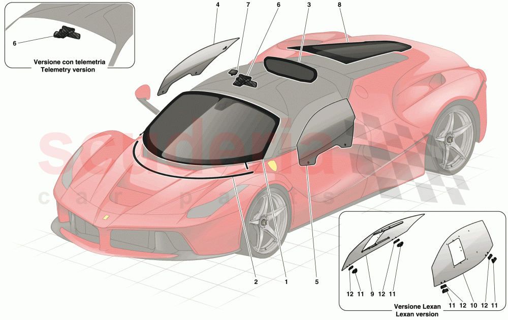 WINDOWS AND SCREENS of Ferrari Ferrari LaFerrari