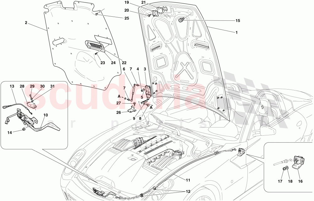 ENGINE COMPARTMENT LID of Ferrari Ferrari 599 SA Aperta