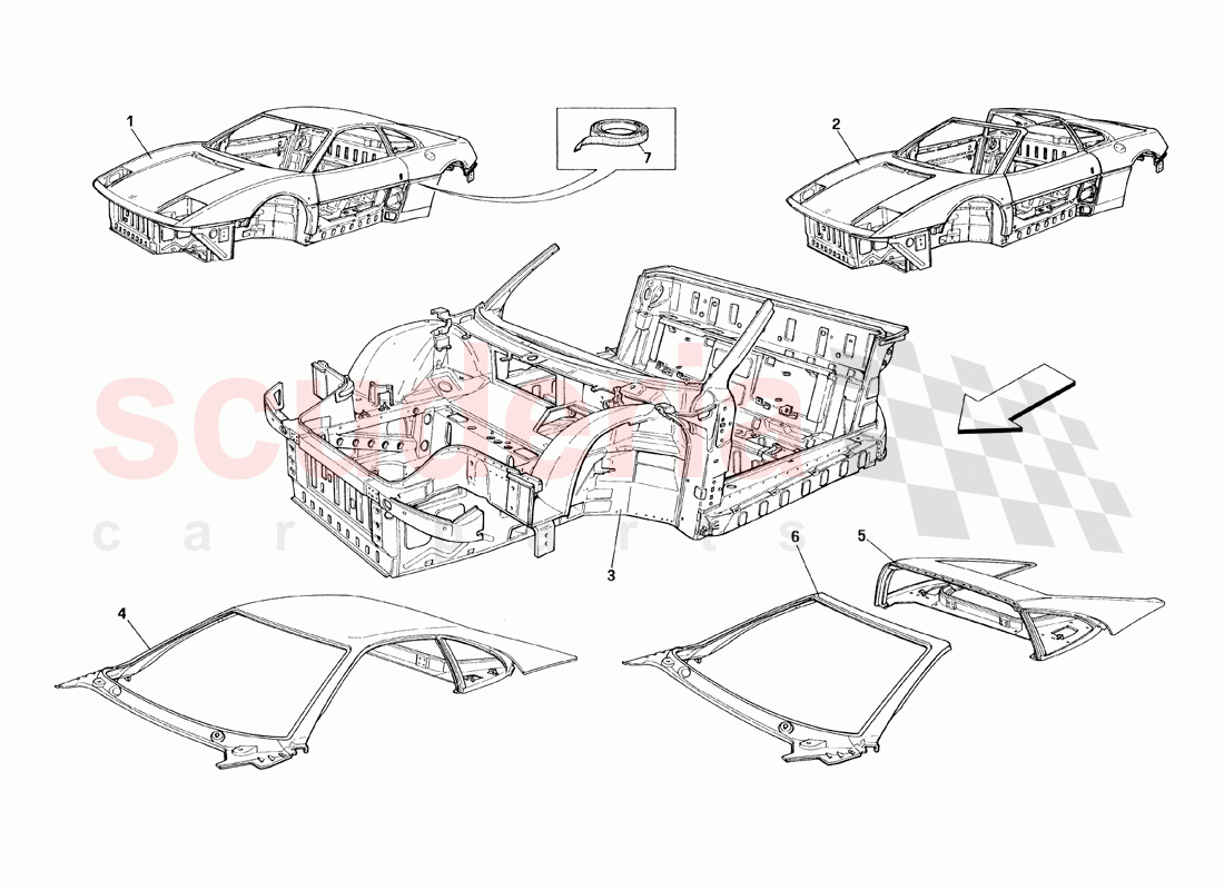 Body - General Units of Ferrari Ferrari 348 TB (1993)