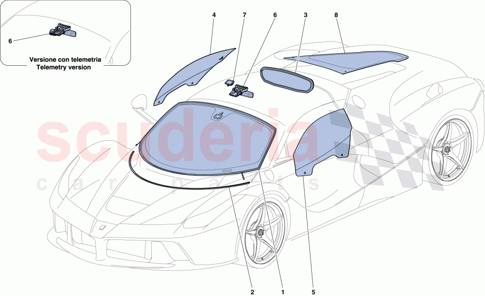 WINDOWS AND SCREENS of Ferrari Ferrari LaFerrari Aperta