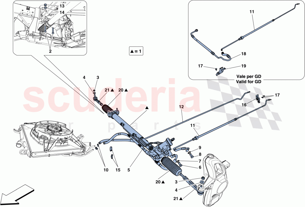 HYDRAULIC POWER STEERING BOX of Ferrari Ferrari 458 Speciale