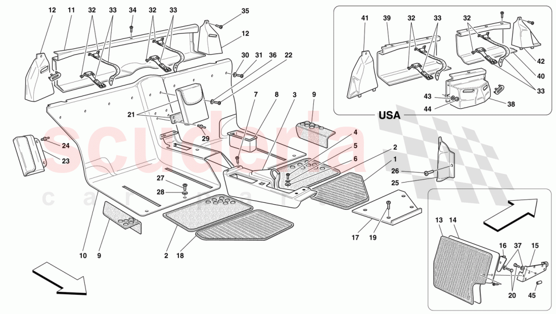 INNER TRIMS of Ferrari Ferrari F50