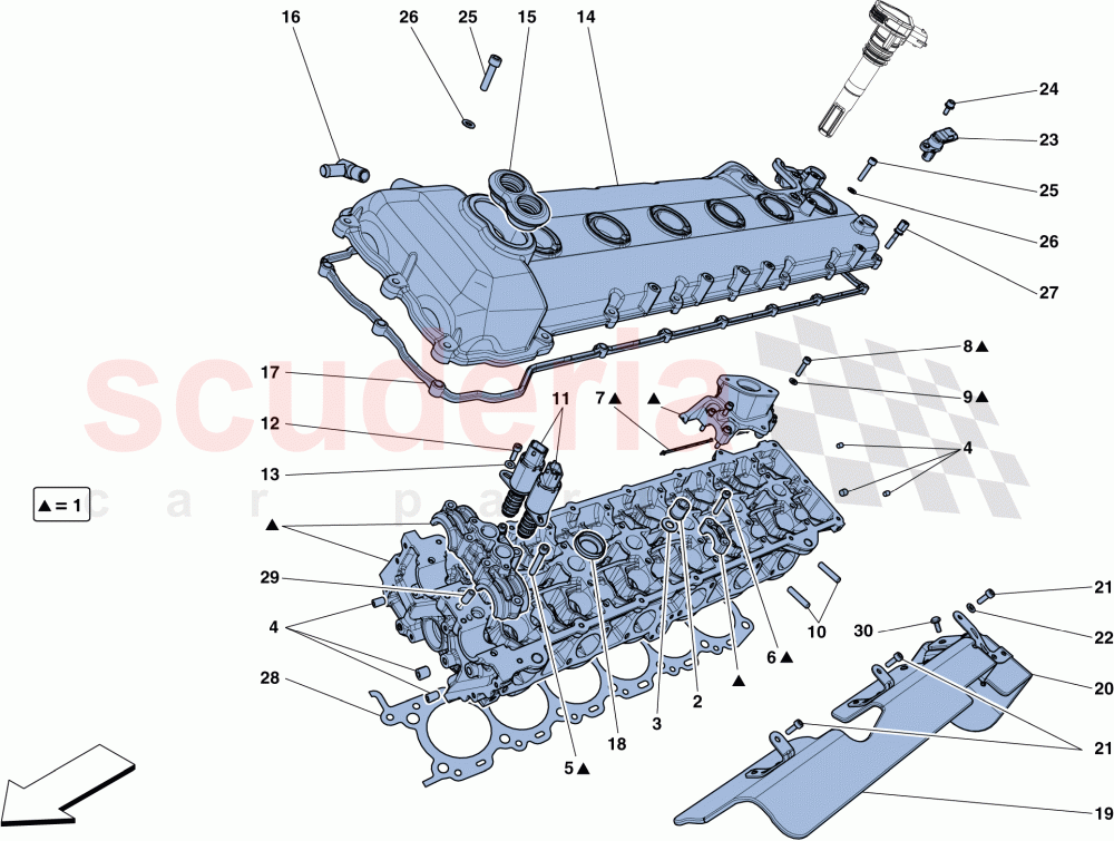 LEFT HAND CYLINDER HEAD of Ferrari Ferrari F12 Berlinetta