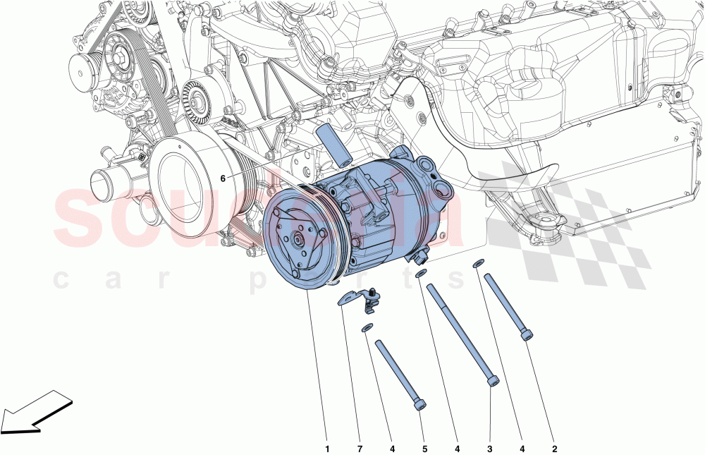 AC SYSTEM COMPRESSOR of Ferrari Ferrari 812 Superfast/GTS