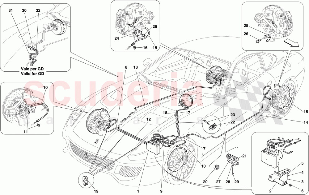 BRAKE SYSTEM of Ferrari Ferrari 599 GTO