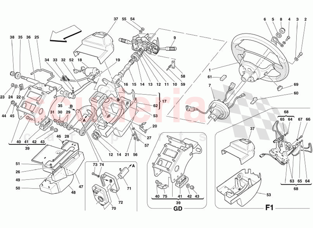 Steering Column of Ferrari Ferrari 575 Superamerica