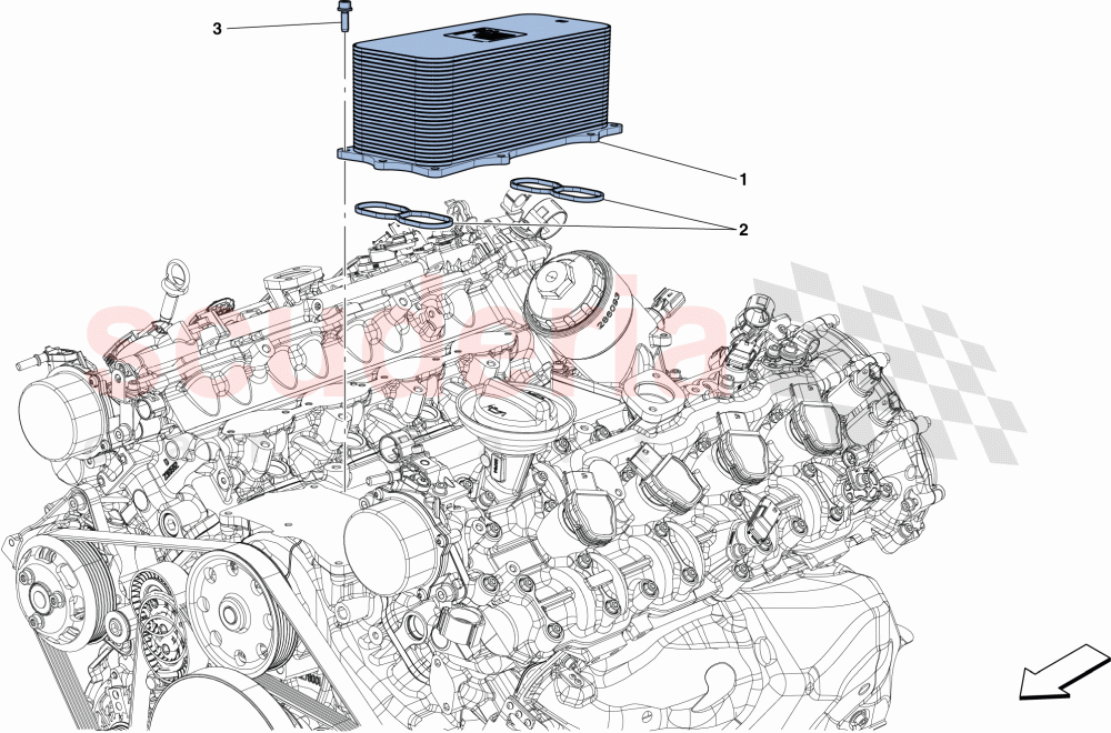 ENGINE HEAT EXCHANGER of Ferrari Ferrari GTC4Lusso T