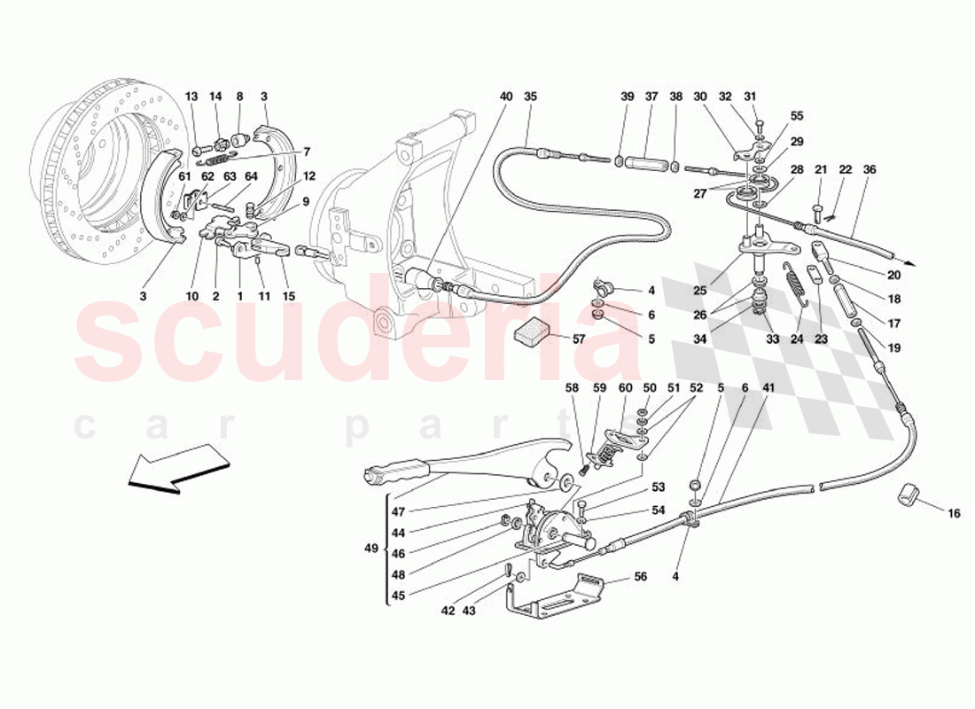 Hand-Brake Control of Ferrari Ferrari 575 Superamerica