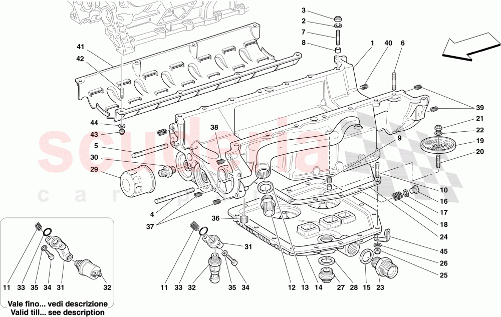 LUBRICATION - OIL SUMP AND FILTERS of Ferrari Ferrari 612 Scaglietti