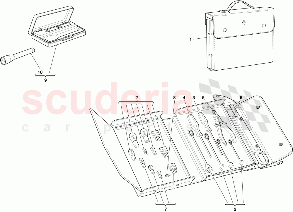 TOOLS PROVIDED WITH VEHICLE of Ferrari Ferrari 612 Scaglietti