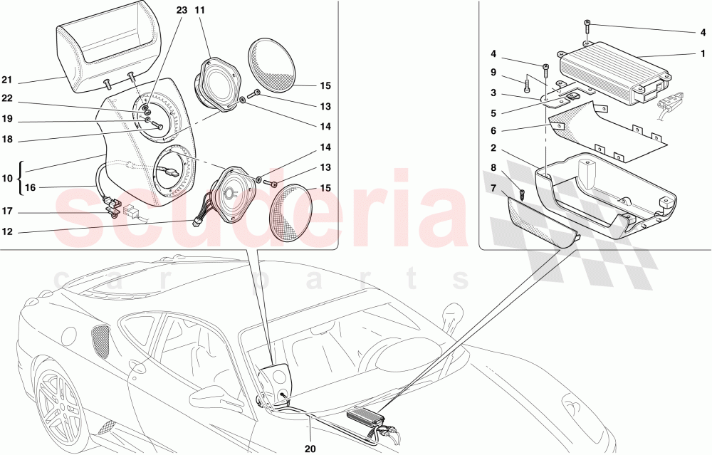 RADIO AMPLIFIER SYSTEM -Optional- of Ferrari Ferrari 430 Coupe