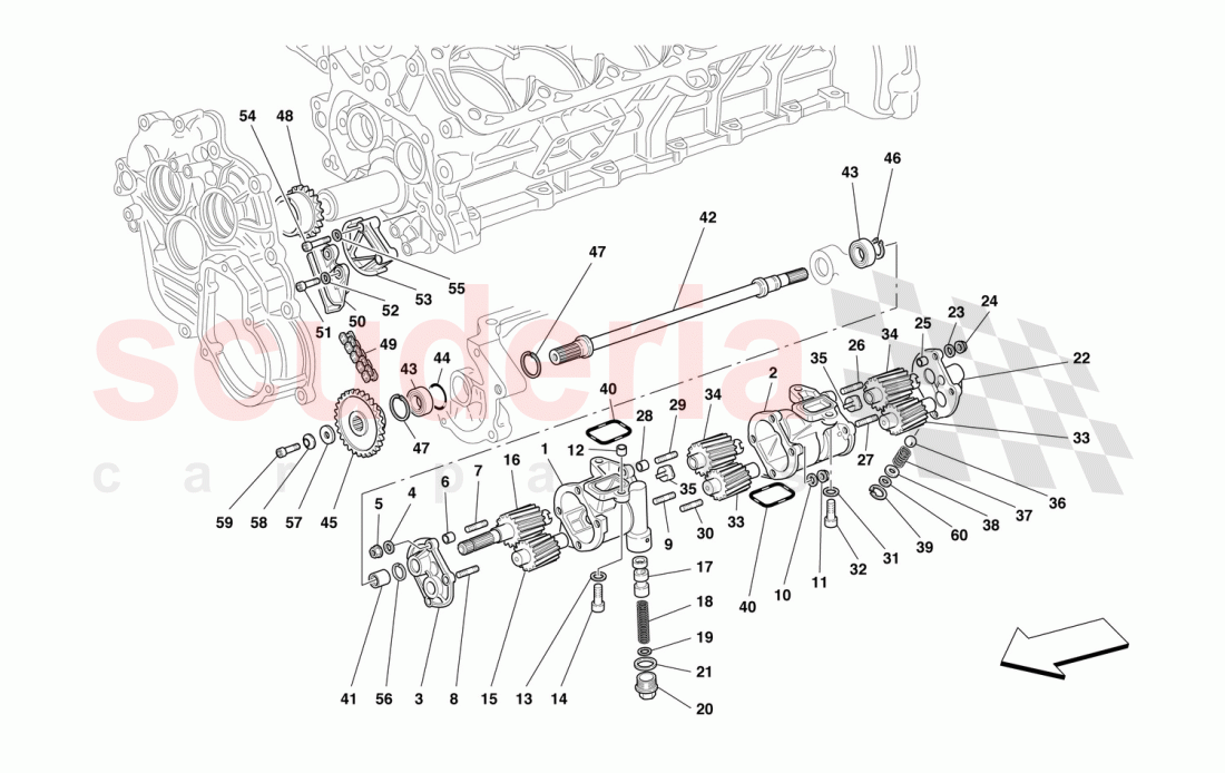 LUBRICATION - OIL PUMPS of Ferrari Ferrari 550 Barchetta