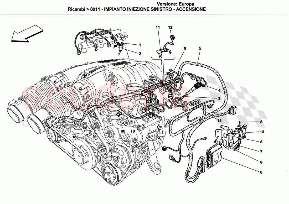 LEFT INJECTION DEVICE - IGNITION of Ferrari Ferrari California (2008-2011)