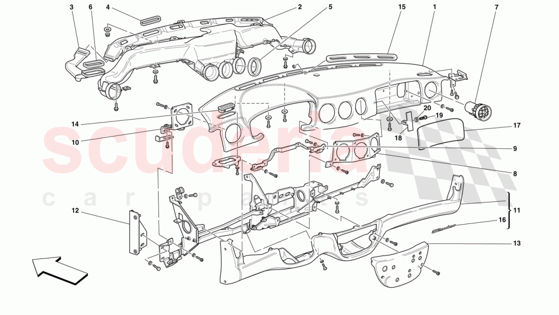 DASHBOARD of Ferrari Ferrari 360 Challenge (2000)