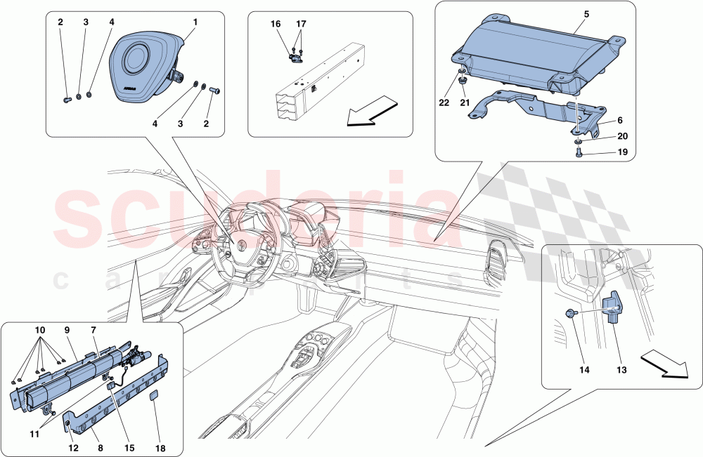 AIRBAGS of Ferrari Ferrari 458 Italia