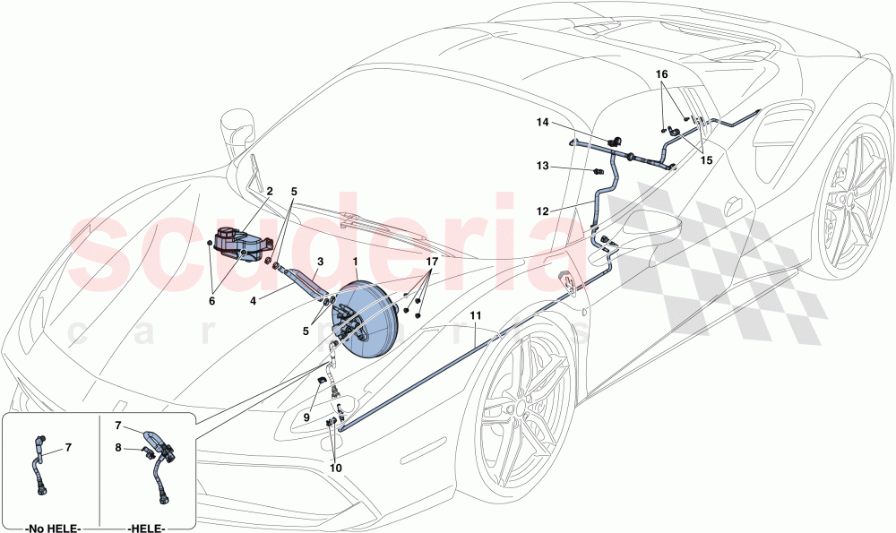 SERVO BRAKE SYSTEM of Ferrari Ferrari 488 Spider