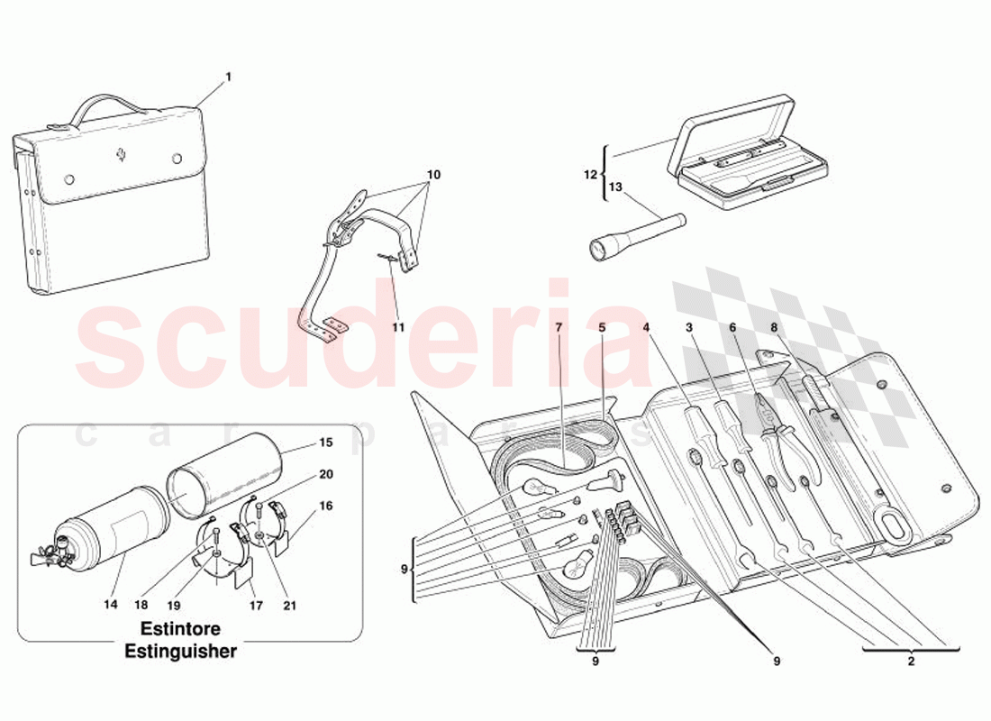 Tools Equipment and Fixings of Ferrari Ferrari 575 Superamerica