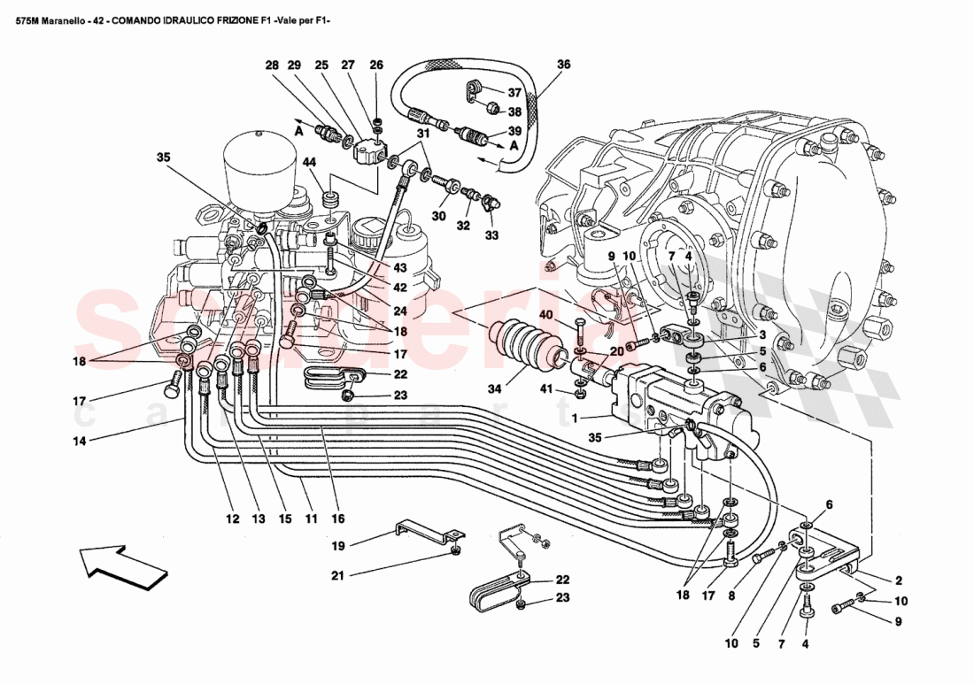 F1 CLUTCH HYDRAULIC CONTROL -Valid for F1- of Ferrari Ferrari 575M Maranello