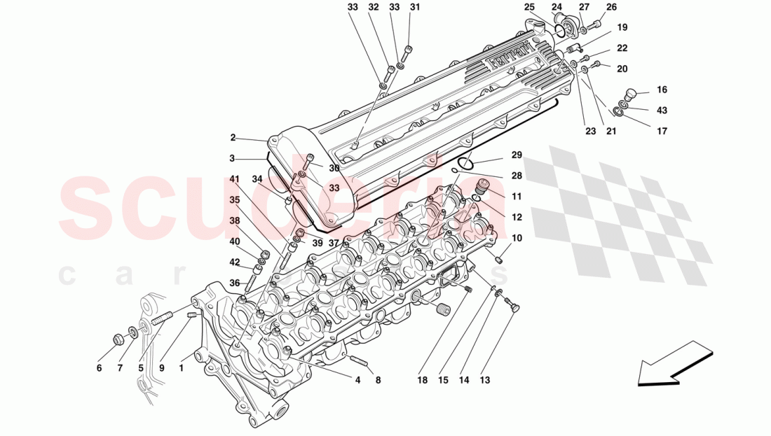 L.H. CYLINDER HEAD of Ferrari Ferrari F50