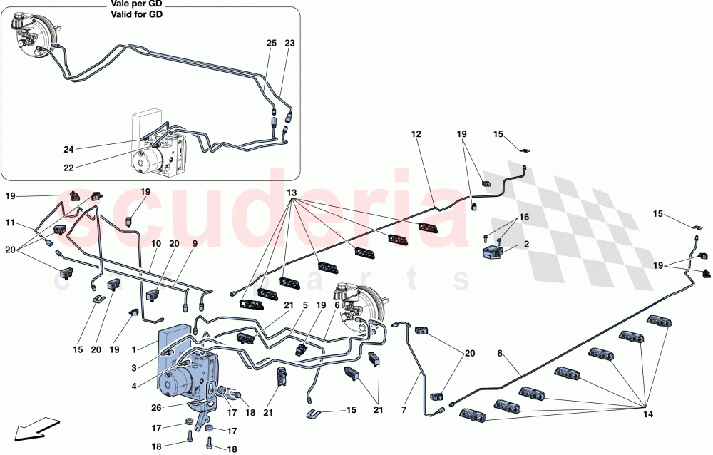 BRAKE SYSTEM of Ferrari Ferrari California T