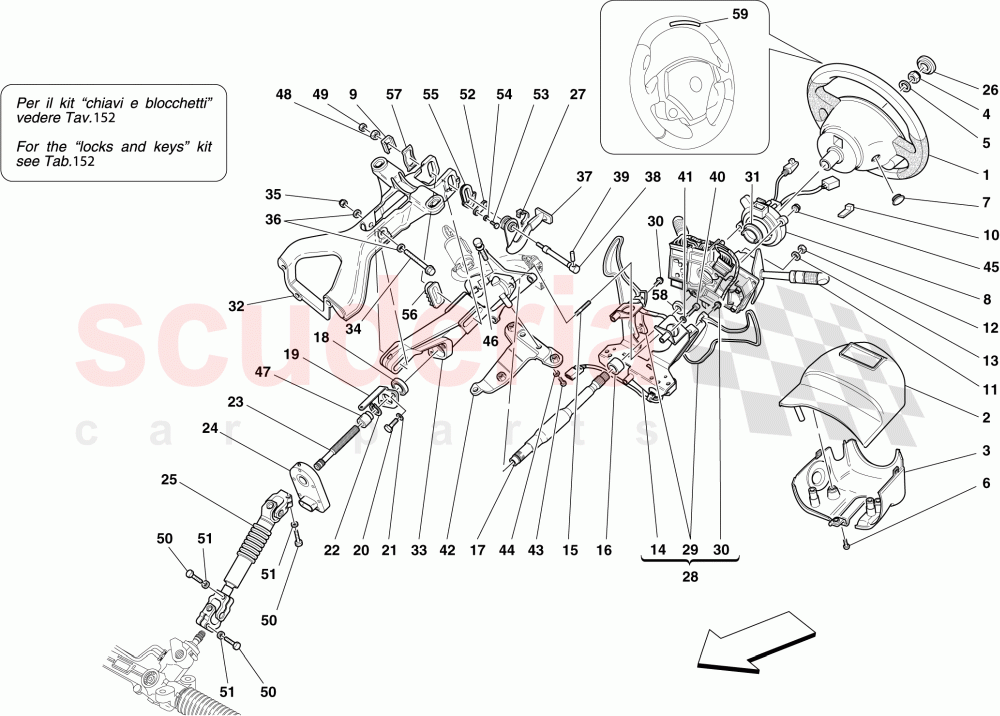 STEERING CONTROL of Ferrari Ferrari 430 Scuderia Spider 16M