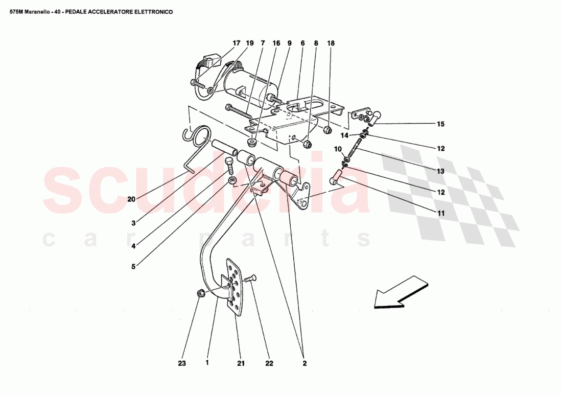 ELECTRONIC ACCELERATOR PEDAL of Ferrari Ferrari 575M Maranello