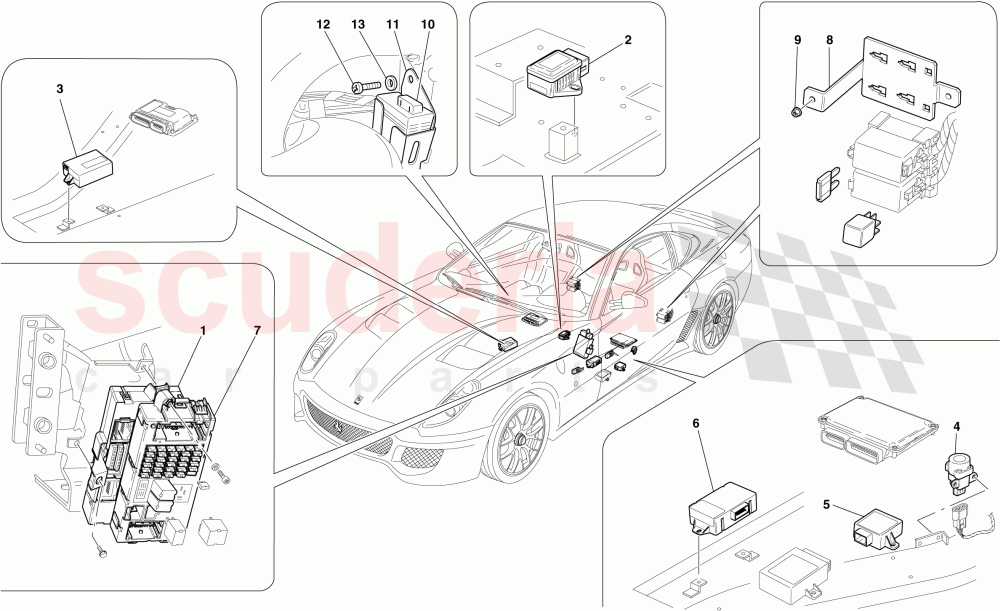 PASSENGER COMPARTMENT ECUs of Ferrari Ferrari 599 GTO